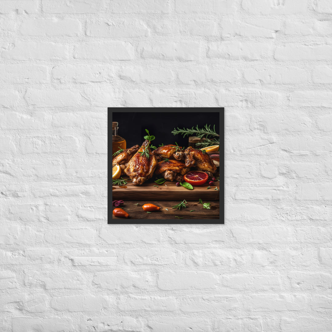 BBQ Wings Framed poster 🤤 from Yumify.AI