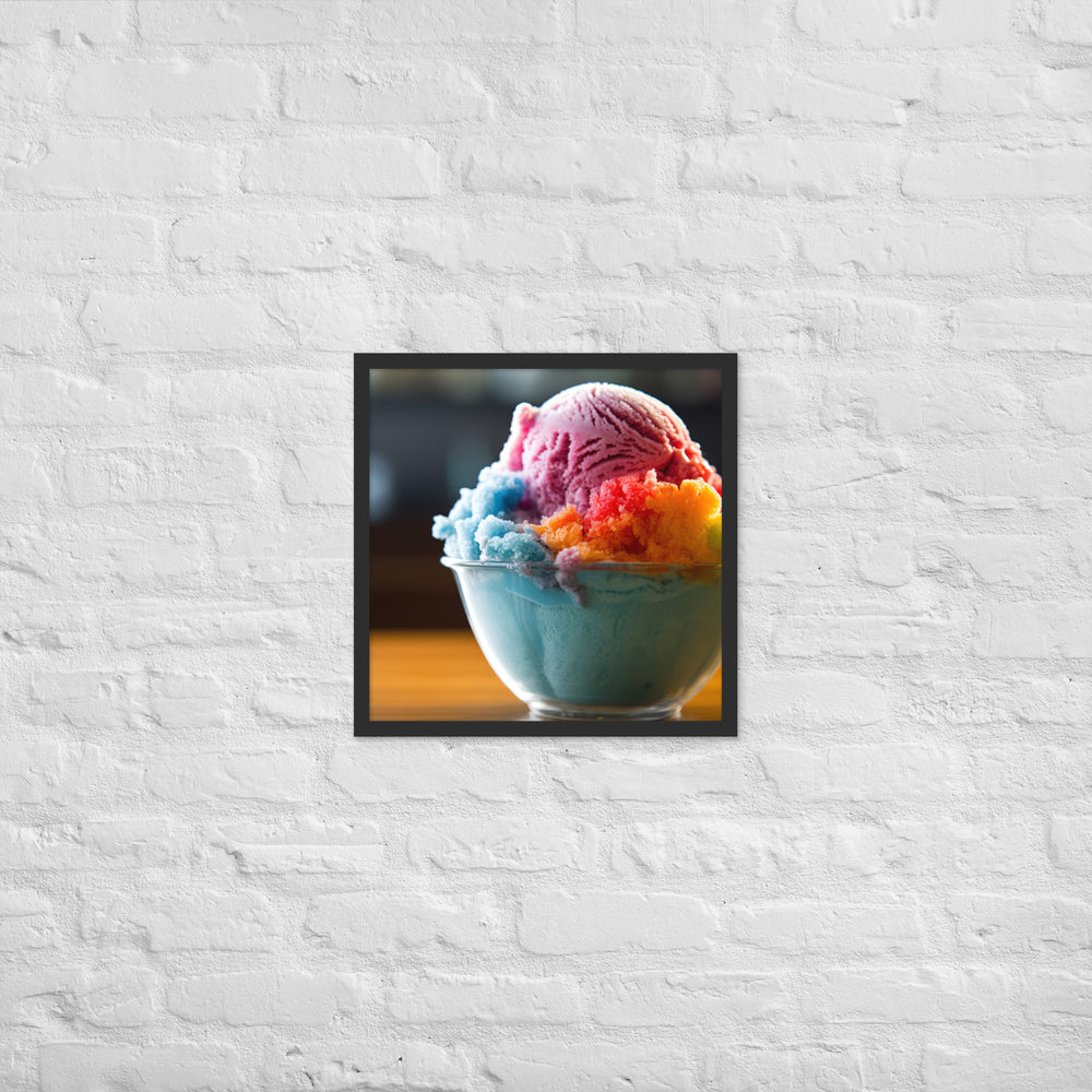 Shave Ice Framed poster 🤤 from Yumify.AI