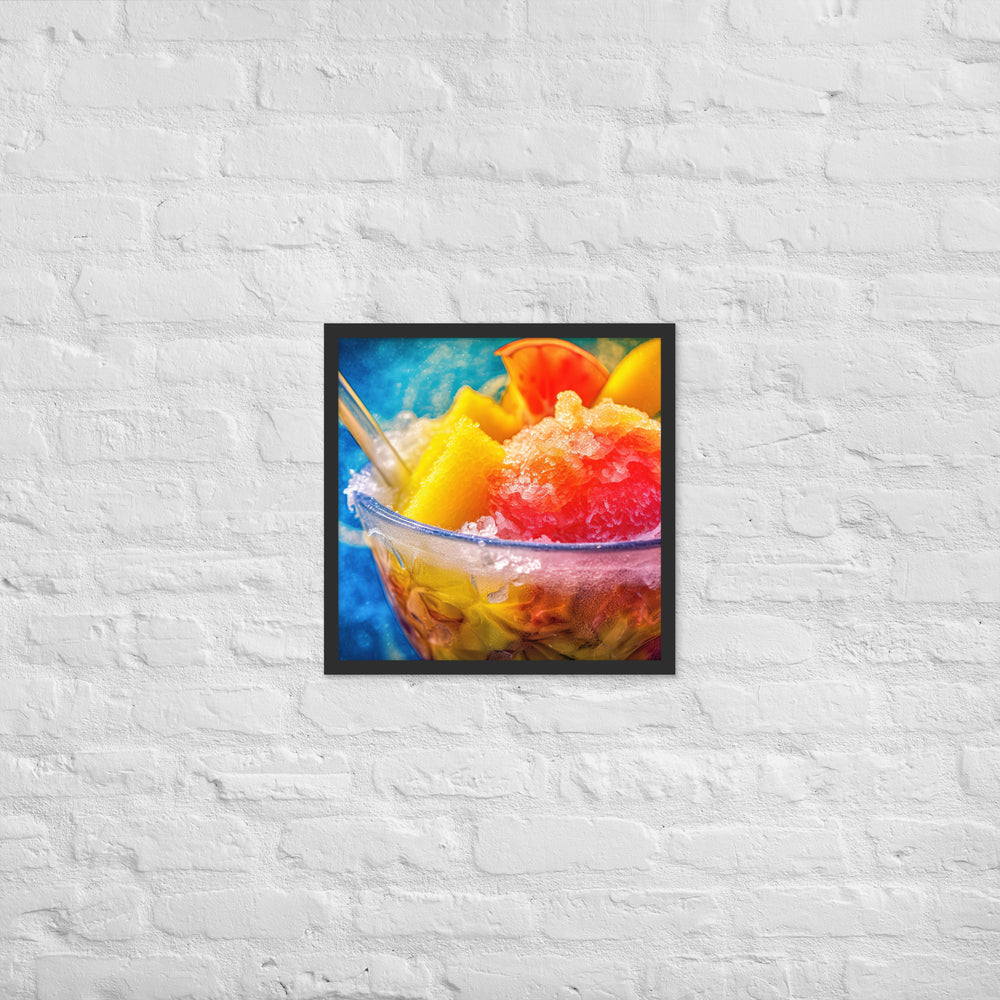 Shave Ice Framed poster 🤤 from Yumify.AI