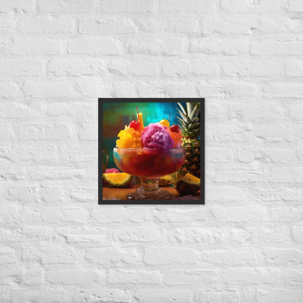 Shave Ice Framed poster 🤤 from Yumify.AI