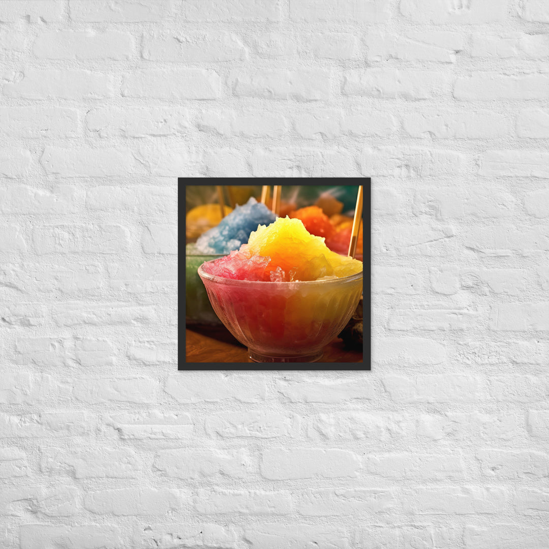 Shave Ice Framed poster 🤤 from Yumify.AI