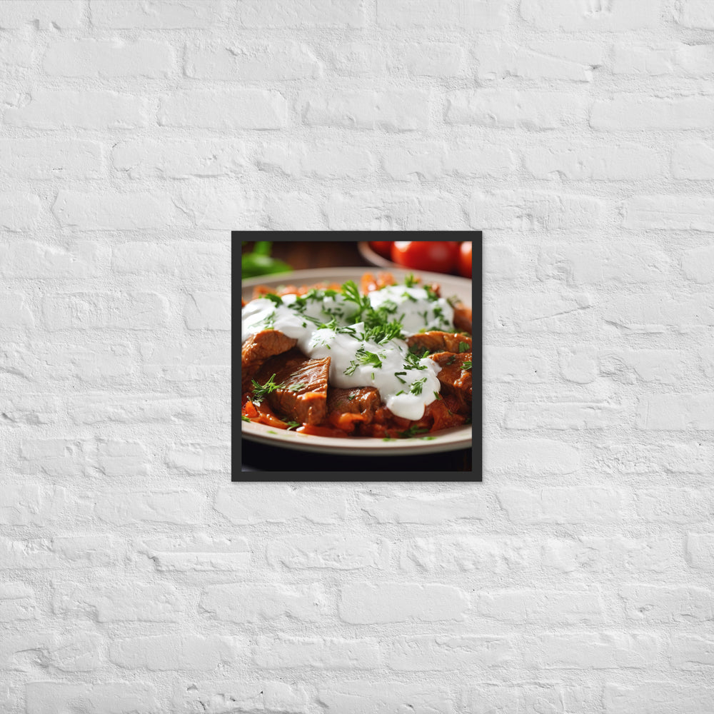 Iskender Kebab Framed poster 🤤 from Yumify.AI