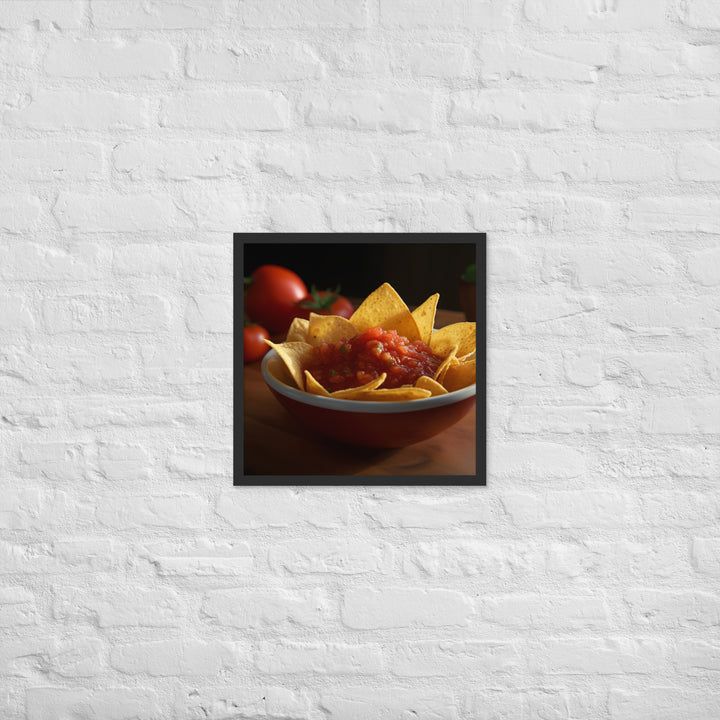 Zesty Chips and Salsa Framed poster 🤤 from Yumify.AI