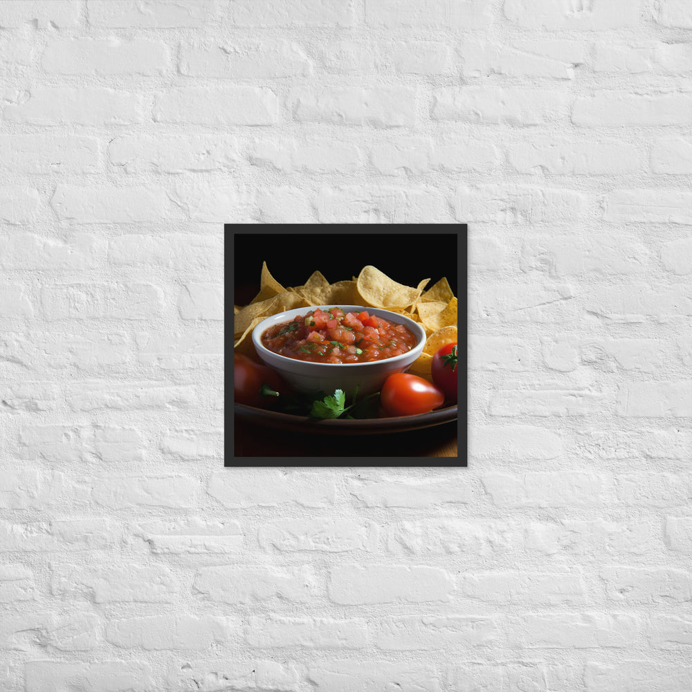 Zesty Chips and Salsa Framed poster 🤤 from Yumify.AI