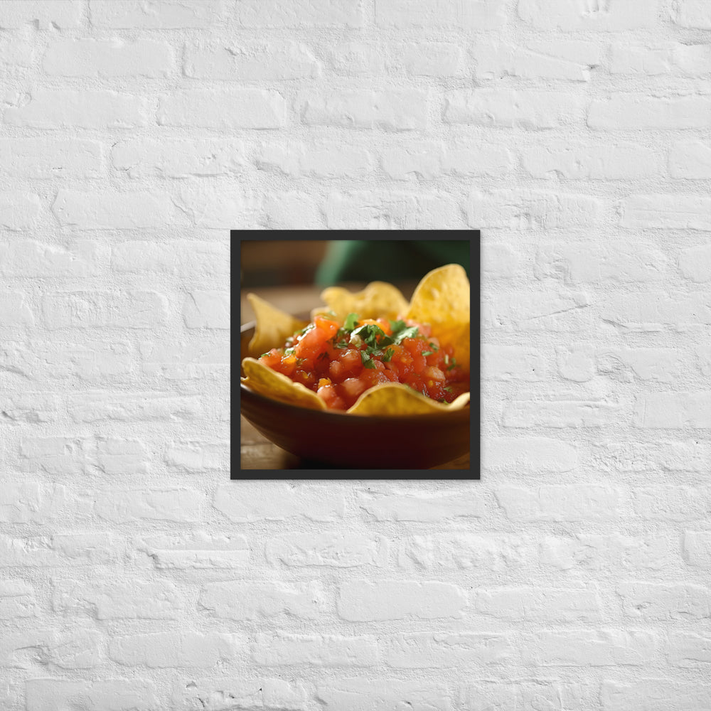 Fresh and Tangy Chips and Salsa Framed poster 🤤 from Yumify.AI