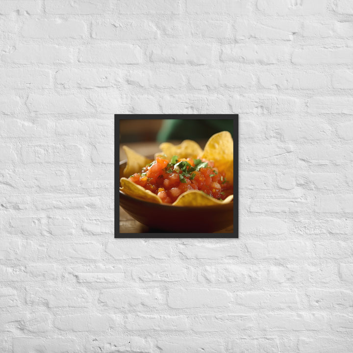 Fresh and Tangy Chips and Salsa Framed poster 🤤 from Yumify.AI