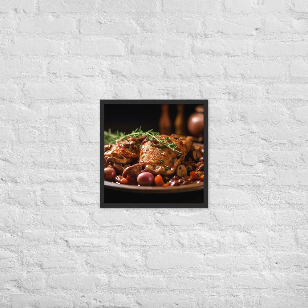 Coq au Vin Framed poster 🤤 from Yumify.AI