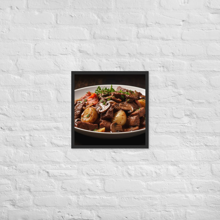 Beef Bourguignon Framed poster 🤤 from Yumify.AI