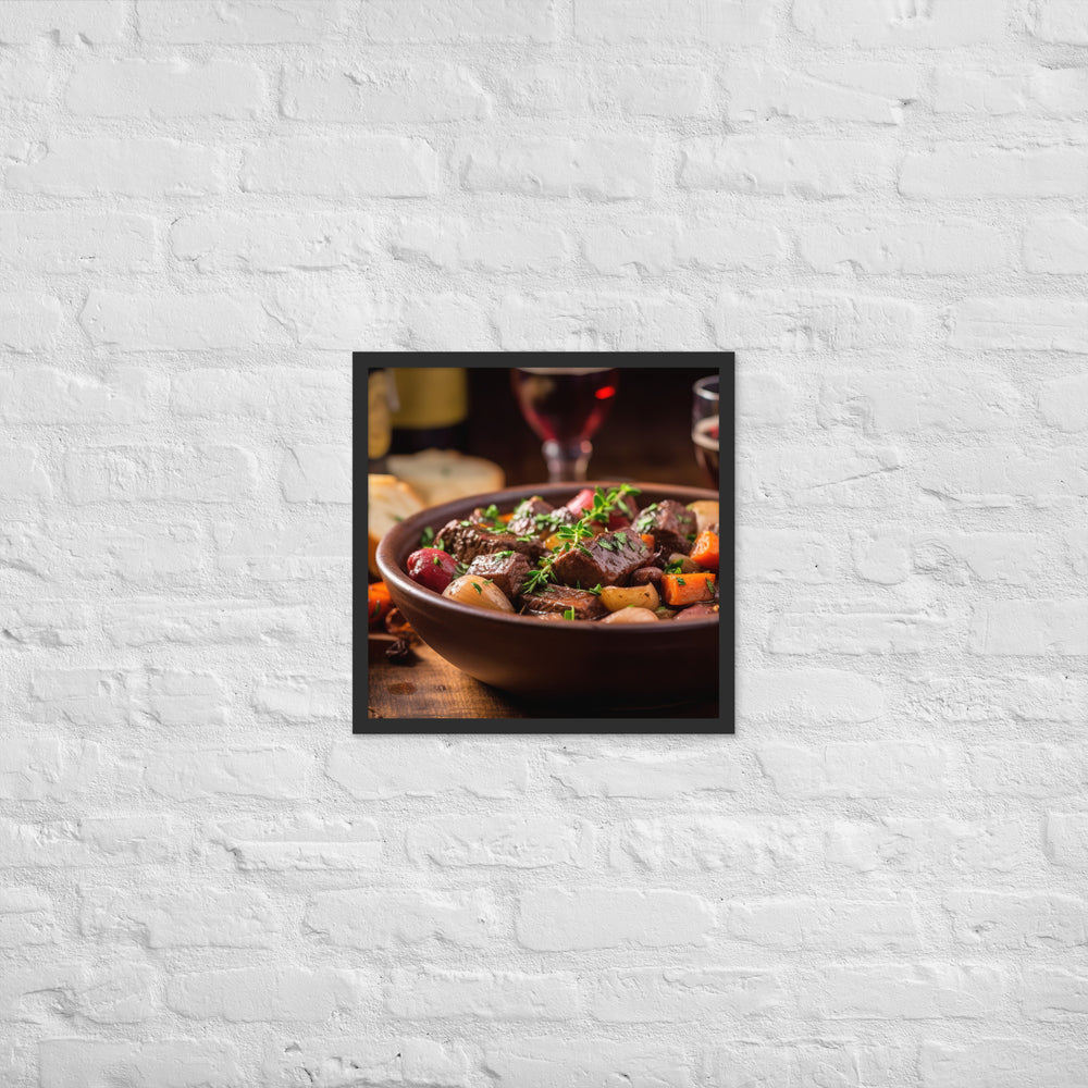 Beef Bourguignon Framed poster 🤤 from Yumify.AI