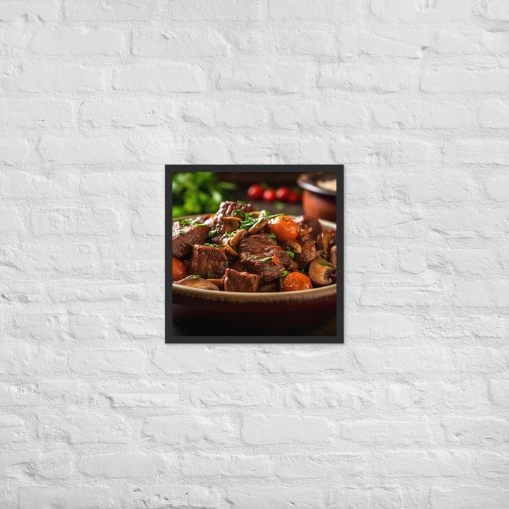 Beef Bourguignon Framed poster 🤤 from Yumify.AI