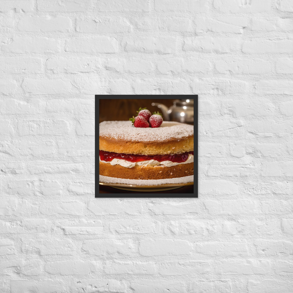 Victoria Sponge Cake Framed poster 🤤 from Yumify.AI