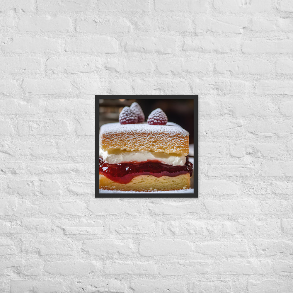 Victoria Sponge Cake Framed poster 🤤 from Yumify.AI