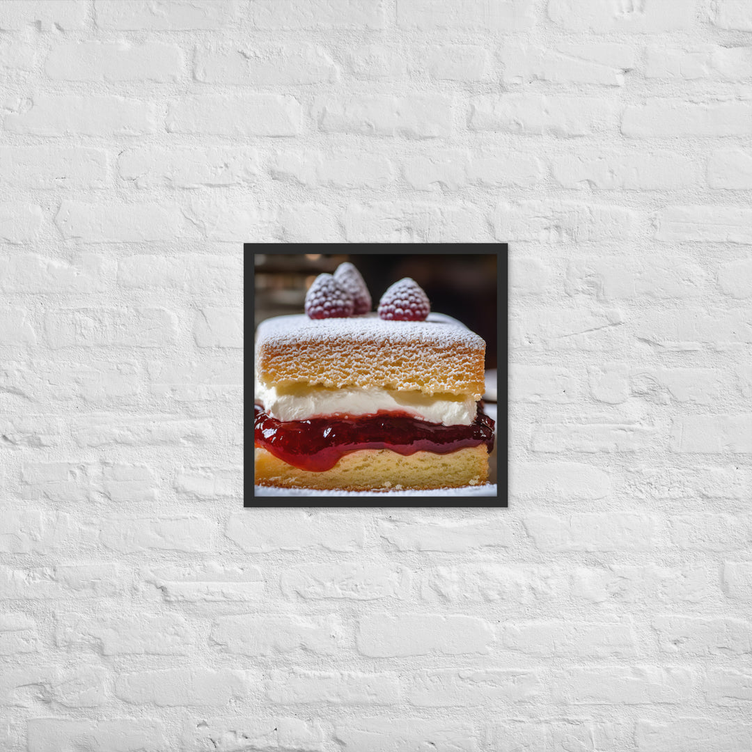 Victoria Sponge Cake Framed poster 🤤 from Yumify.AI