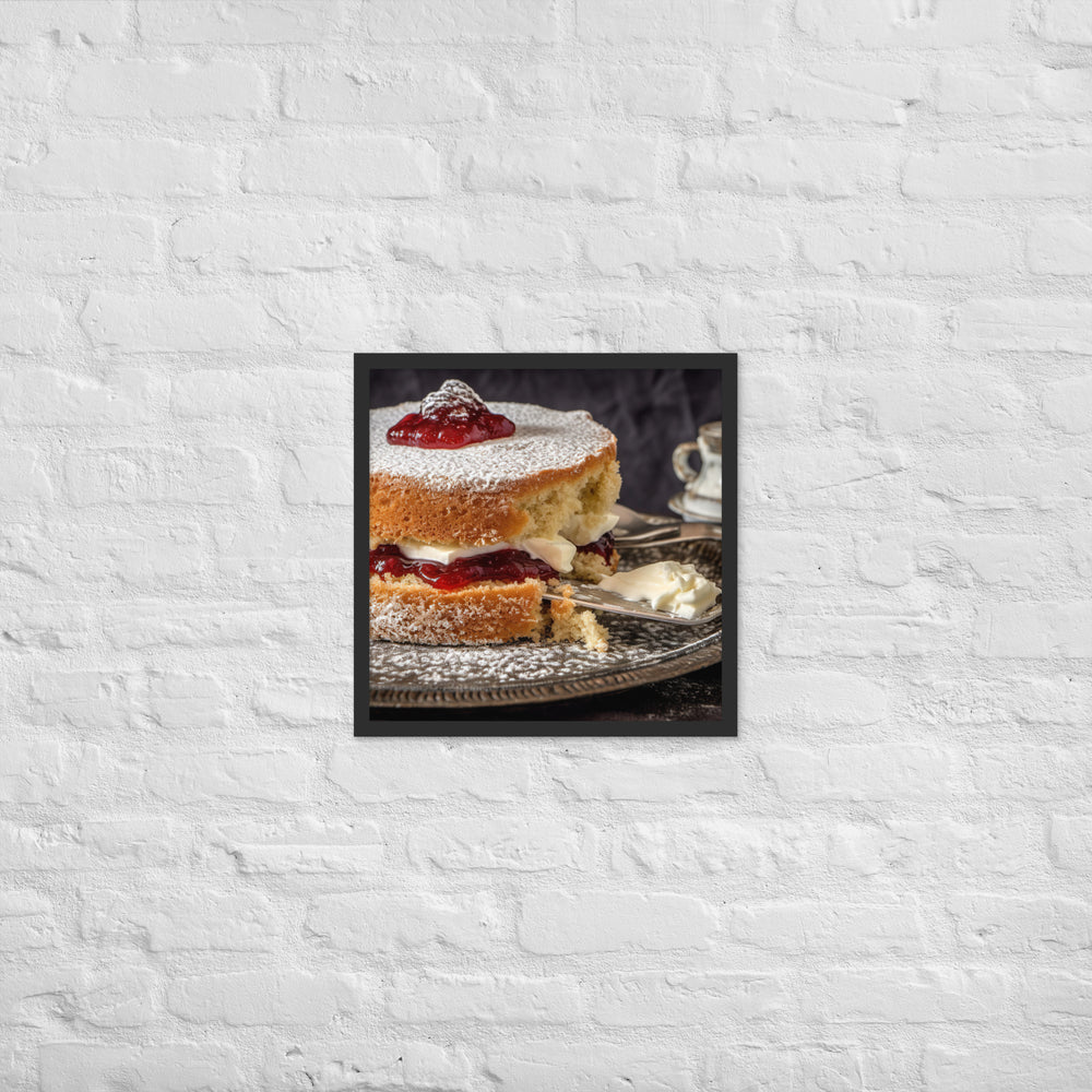 Victoria Sponge Cake Framed poster 🤤 from Yumify.AI