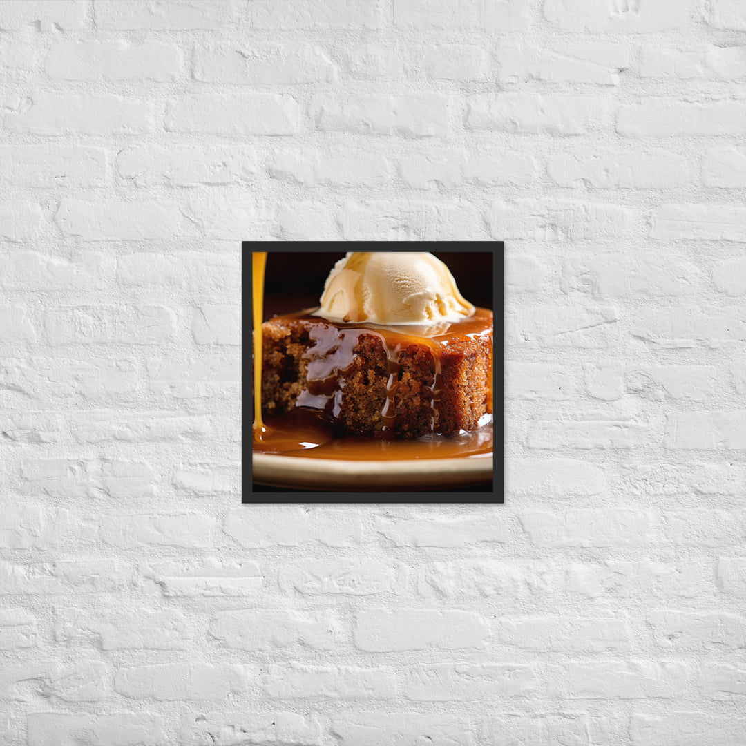 Sticky Toffee Pudding Framed poster 🤤 from Yumify.AI