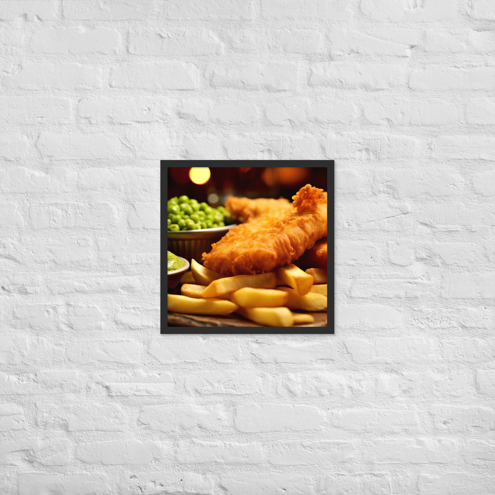 Fish and Chips Framed poster 🤤 from Yumify.AI