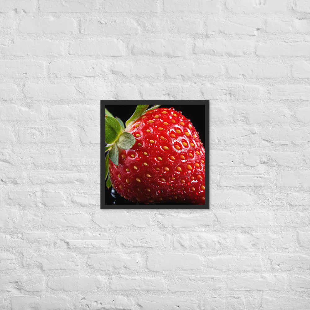 Strawberry Framed poster 🤤 from Yumify.AI