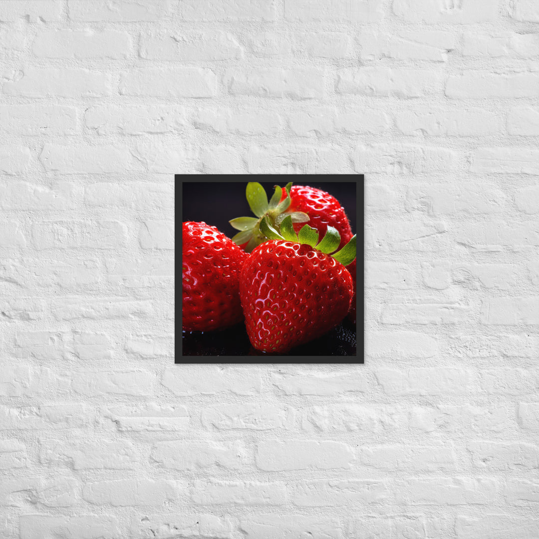 Strawberry Framed poster 🤤 from Yumify.AI