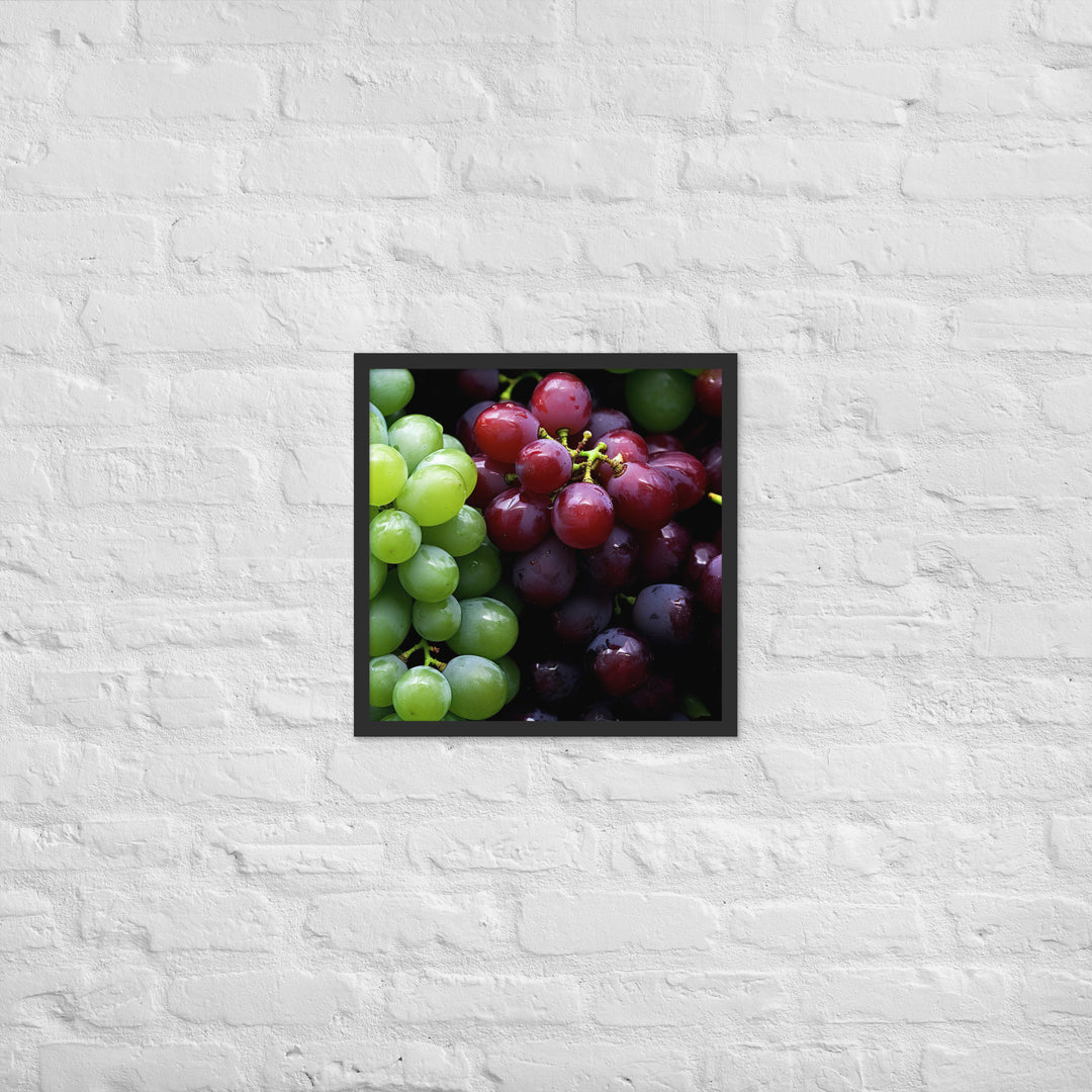 Grapes Framed poster 🤤 from Yumify.AI