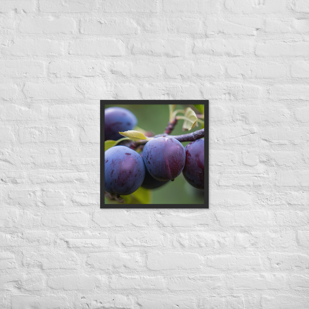 Plums on a Tree Framed poster 🤤 from Yumify.AI