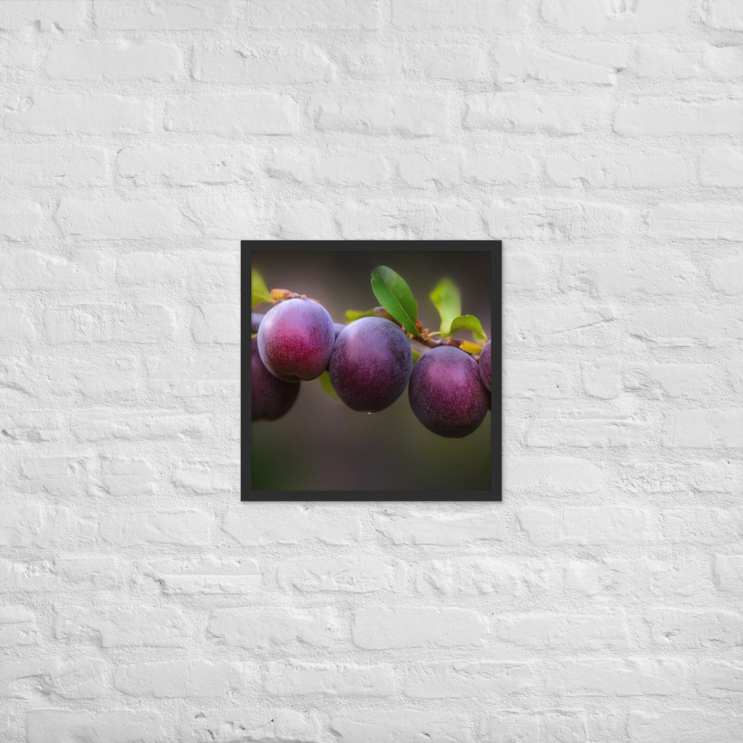 Plums on a Tree Framed poster 🤤 from Yumify.AI