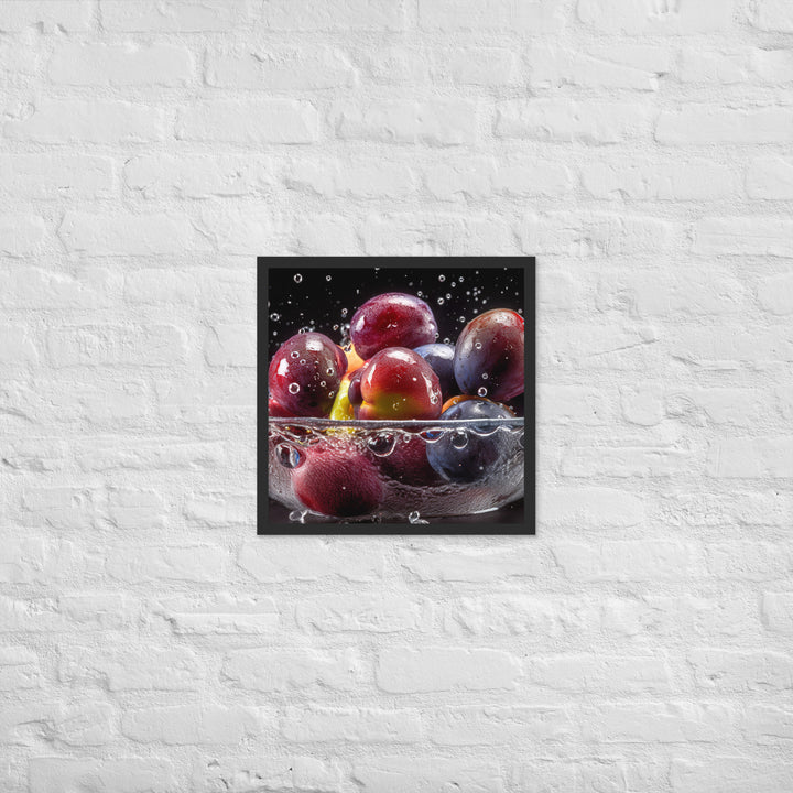 Plums in a Bowl Framed poster 🤤 from Yumify.AI