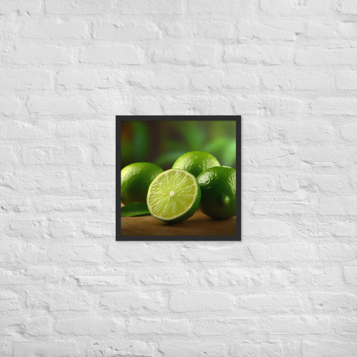 Zesty Limes Framed poster 🤤 from Yumify.AI