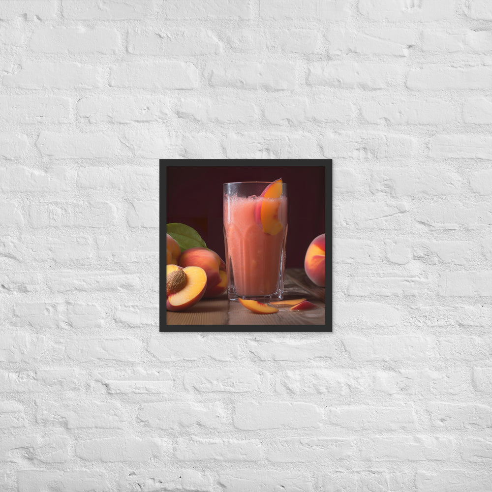 Peach Smoothie Framed poster 🤤 from Yumify.AI