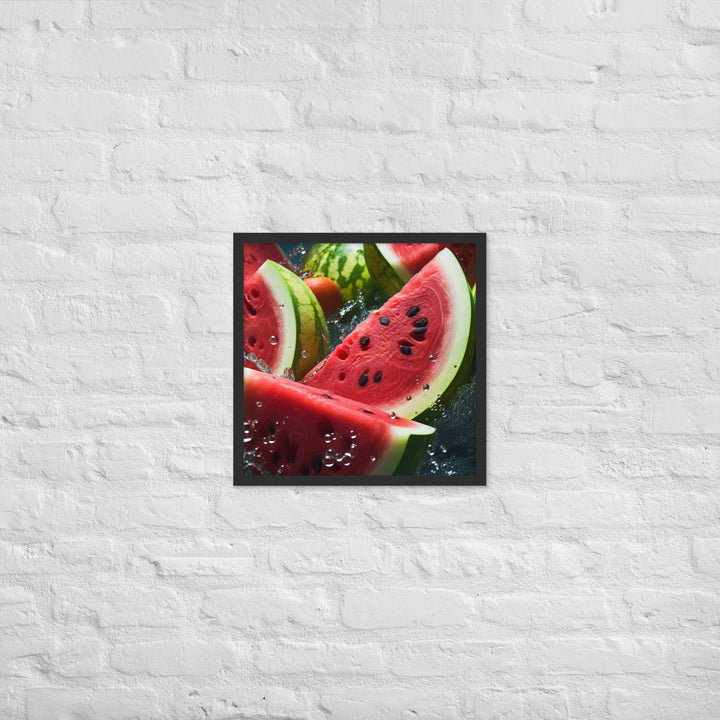 Watermelon Fruitscape Framed poster 🤤 from Yumify.AI