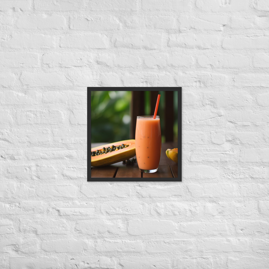 Papaya Smoothie Framed poster 🤤 from Yumify.AI