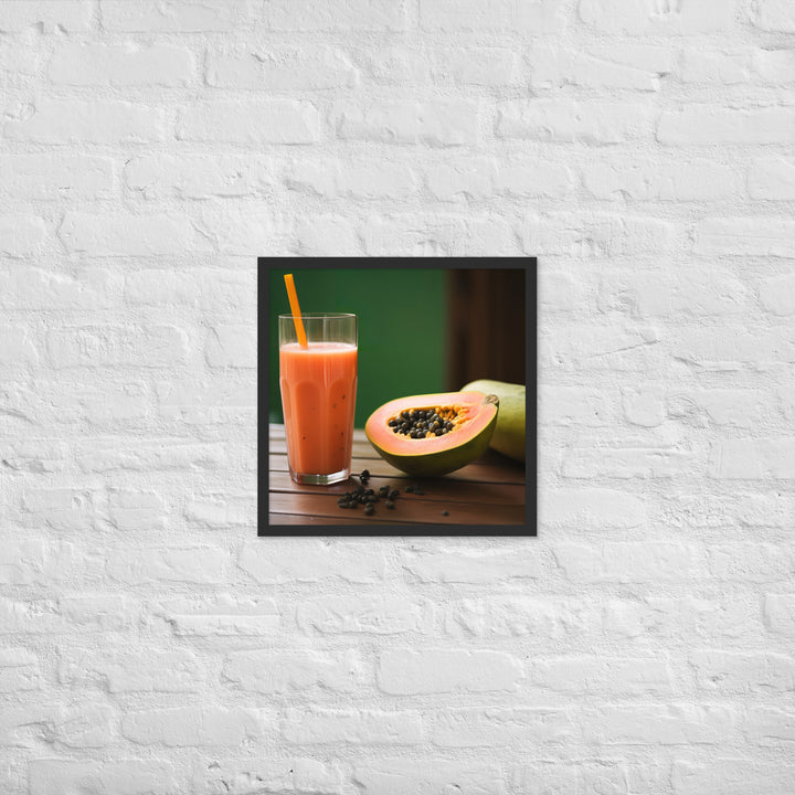 Papaya Smoothie Framed poster 🤤 from Yumify.AI