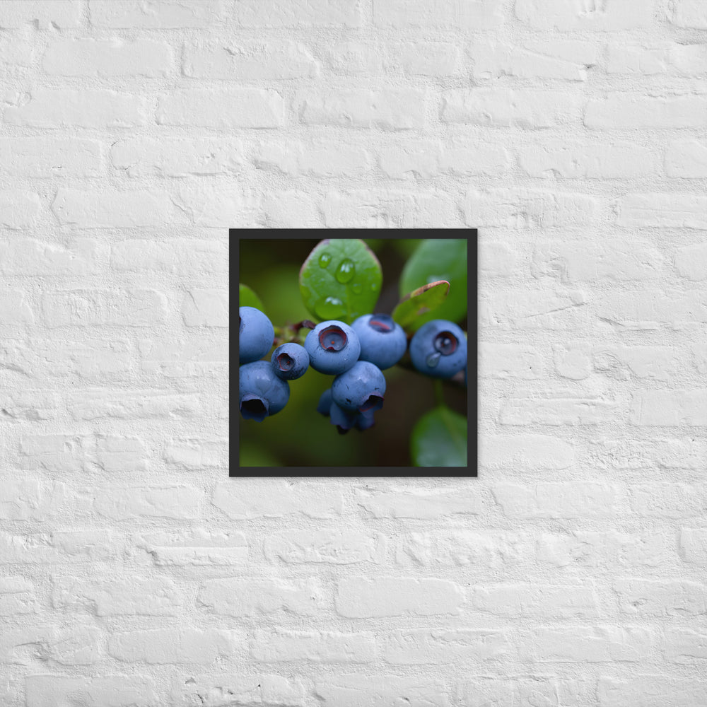 Sweet and Juicy Blueberries Framed poster 🤤 from Yumify.AI