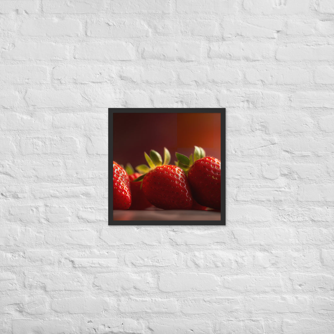 Succulent Strawberry Stack Framed poster 🤤 from Yumify.AI