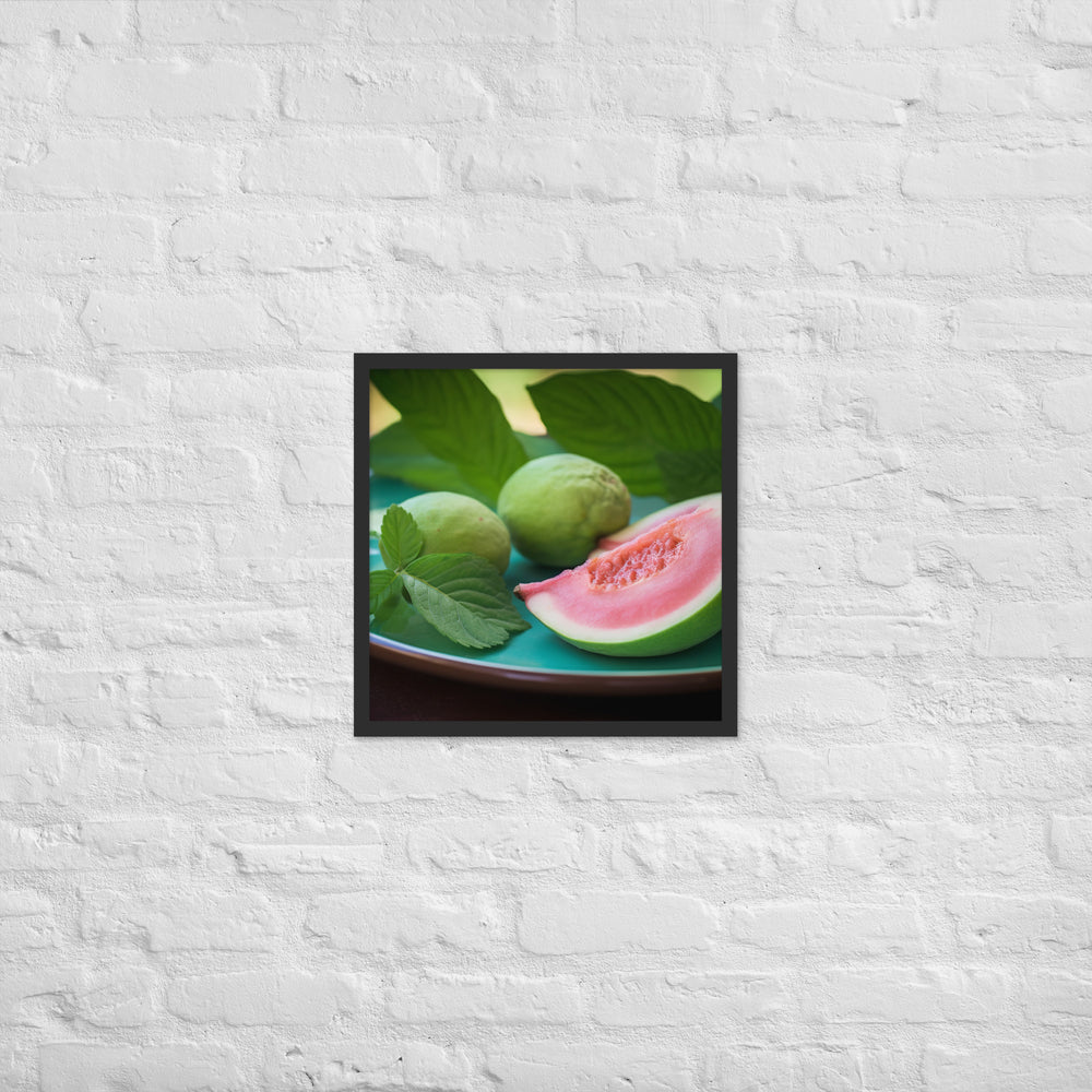 Sliced Guava Framed poster 🤤 from Yumify.AI