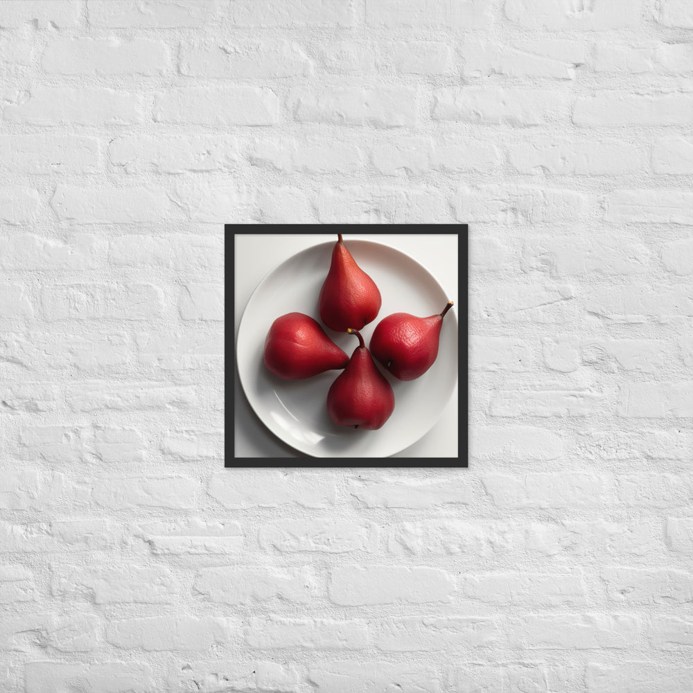 Red Anjou Pears Framed poster 🤤 from Yumify.AI