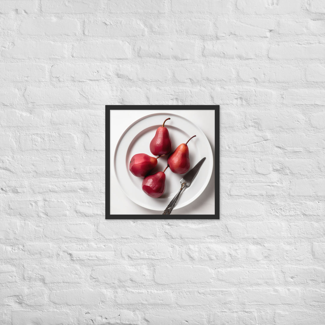 Red Anjou Pears Framed poster 🤤 from Yumify.AI