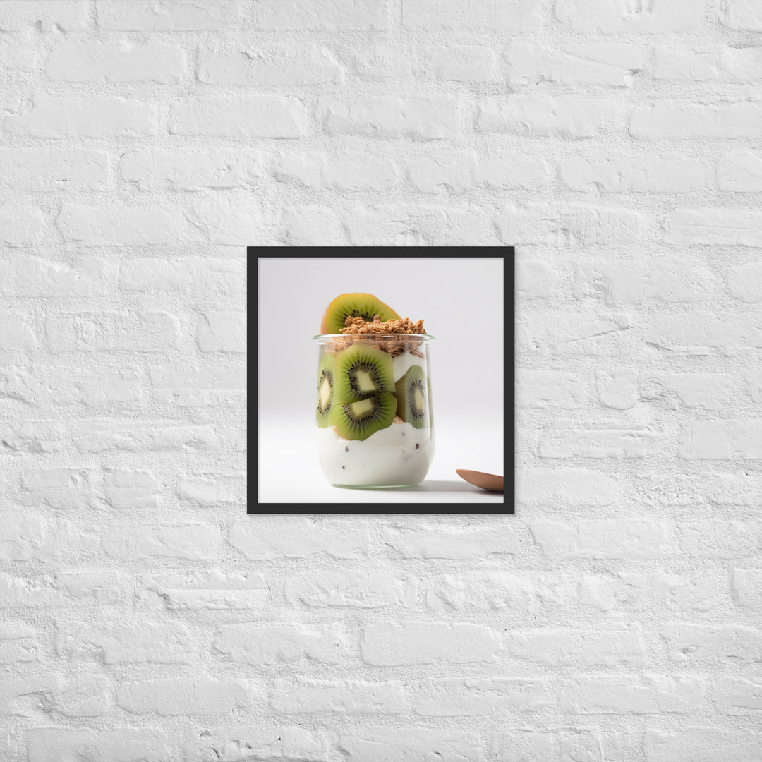 Kiwi Yogurt Parfait Framed poster 🤤 from Yumify.AI