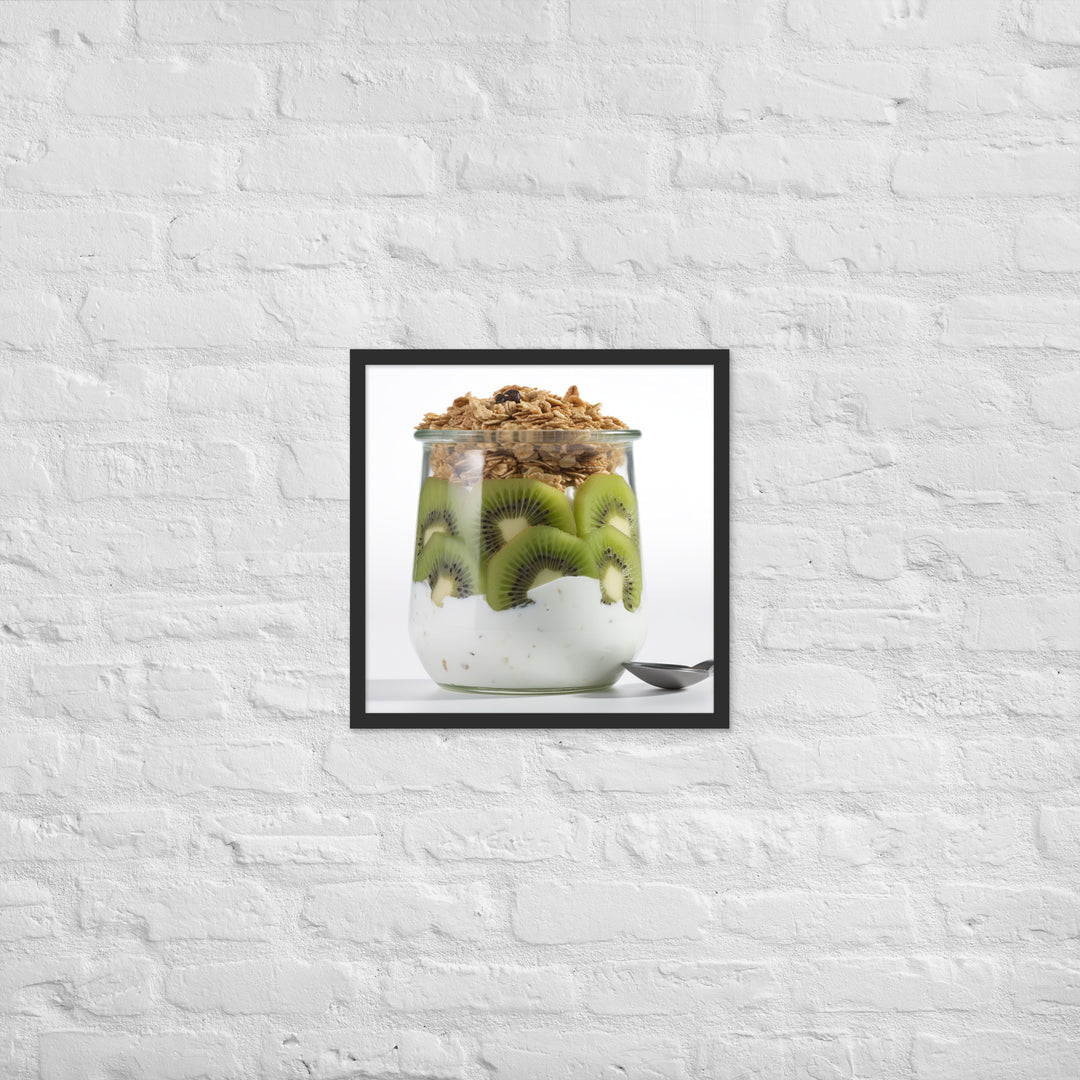 Kiwi Yogurt Parfait Framed poster 🤤 from Yumify.AI