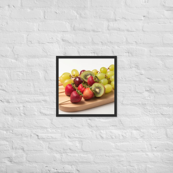 Kiwi Fruit Skewers Framed poster 🤤 from Yumify.AI