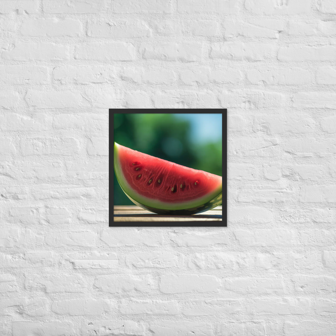 Juicy Watermelon Delight Framed poster 🤤 from Yumify.AI