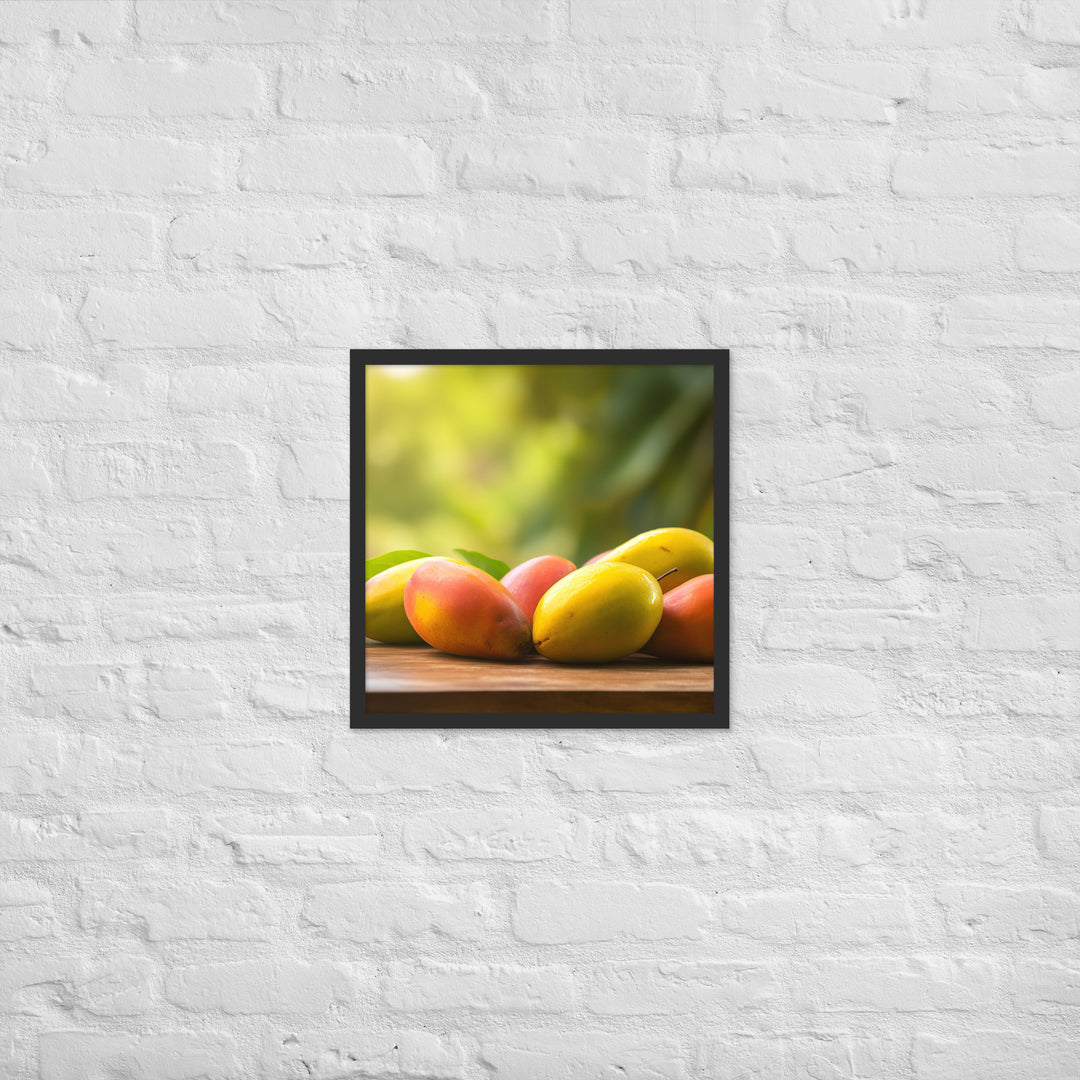 Juicy Mangoes on a Summer Day Framed poster 🤤 from Yumify.AI