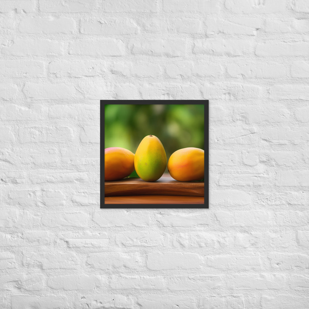 Juicy Mangoes on a Summer Day Framed poster 🤤 from Yumify.AI