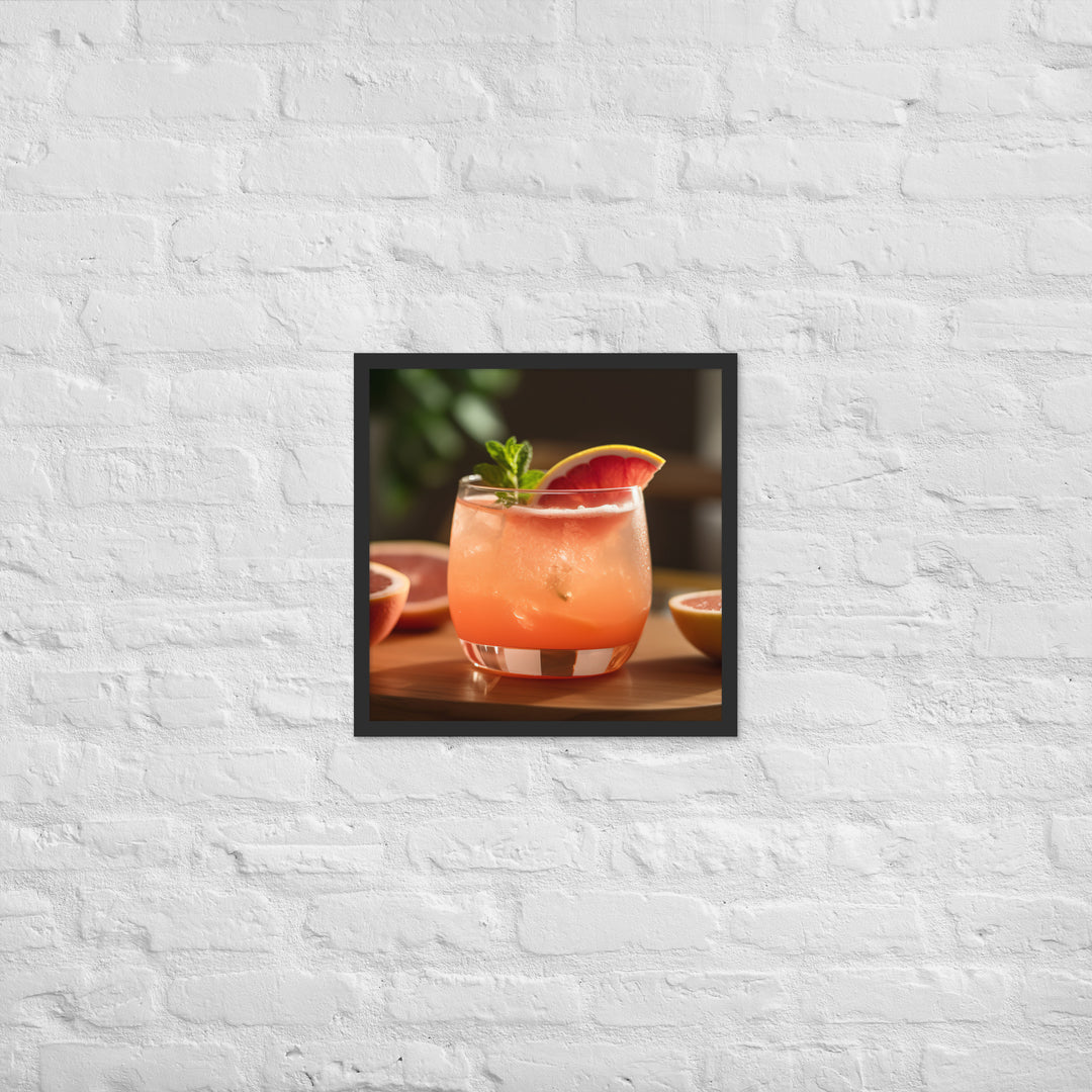 Grapefruit Mocktail Framed poster 🤤 from Yumify.AI