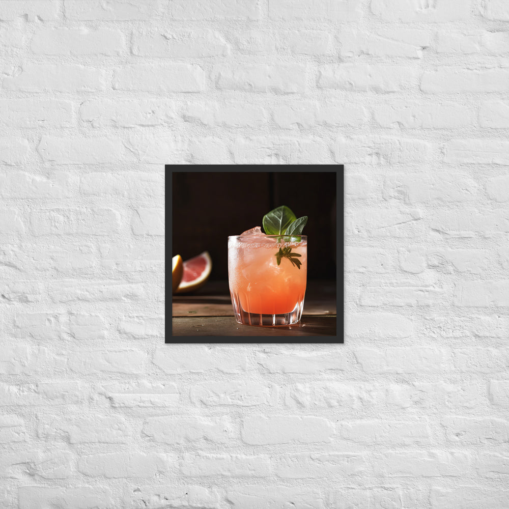 Grapefruit Mocktail Framed poster 🤤 from Yumify.AI