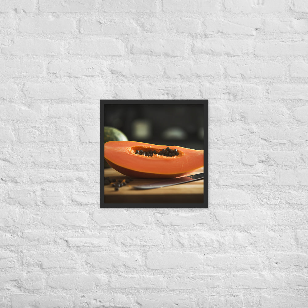 Exotic Papaya Delight Framed poster 🤤 from Yumify.AI