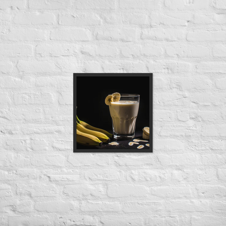 Banana Smoothie Shot Framed poster 🤤 from Yumify.AI