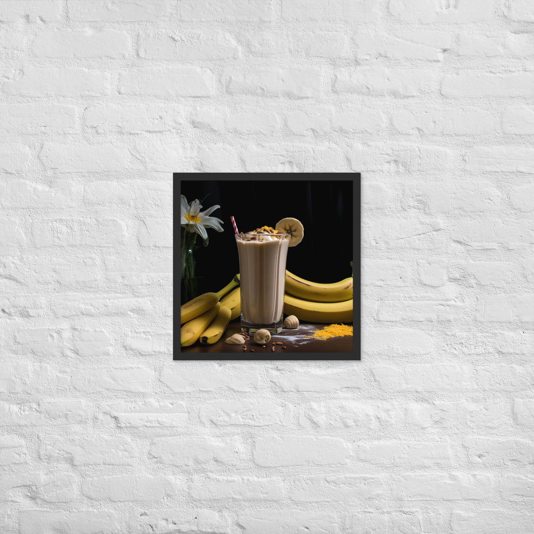 Banana Smoothie Shot Framed poster 🤤 from Yumify.AI