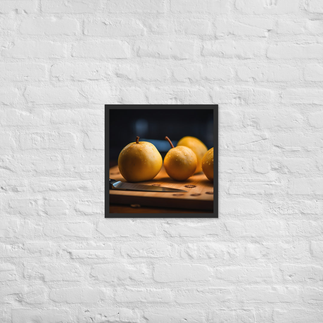 Asian Pears Framed poster 🤤 from Yumify.AI