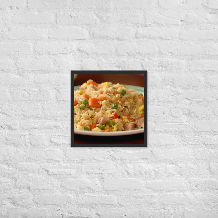 Yangzhou Fried Rice Framed poster 🤤 from Yumify.AI