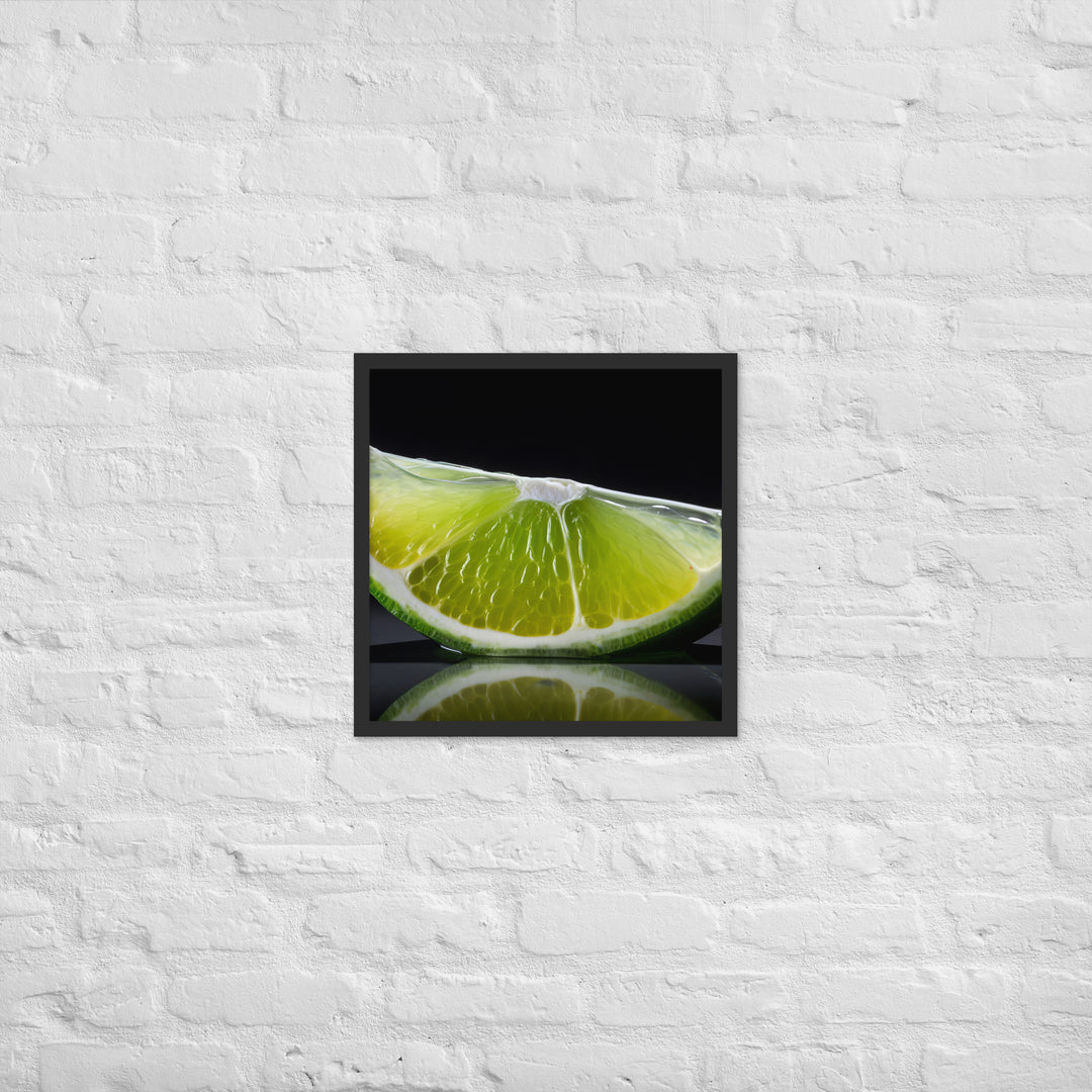 Lime Wedge Framed poster 🤤 from Yumify.AI